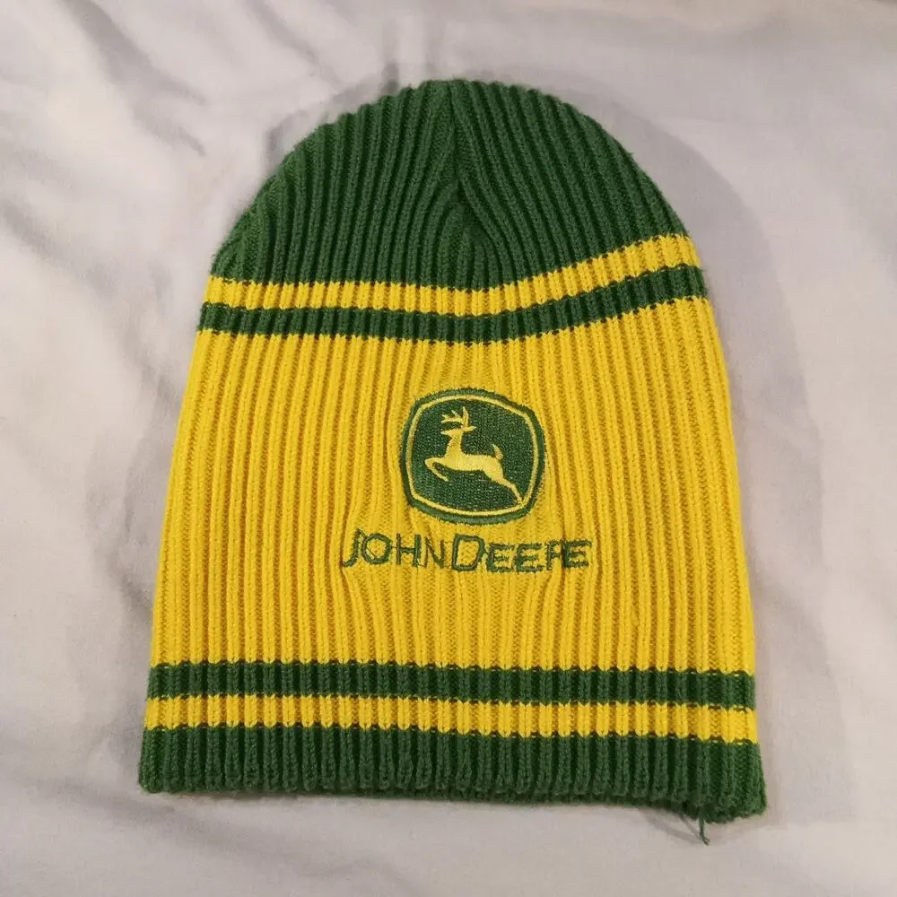 John Deere Green & Yellow‎ Knit Beanie – Youth One Size